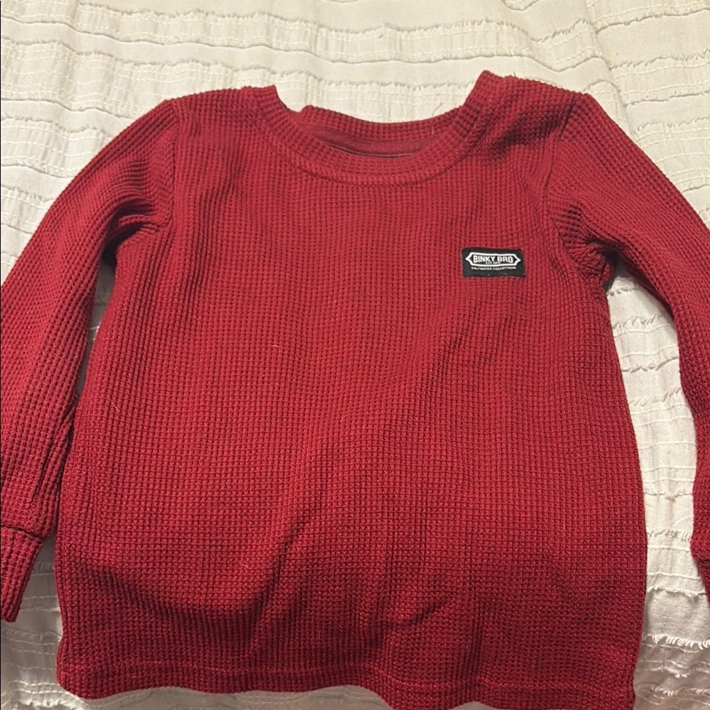Red Kids Long Sleeve Shirt